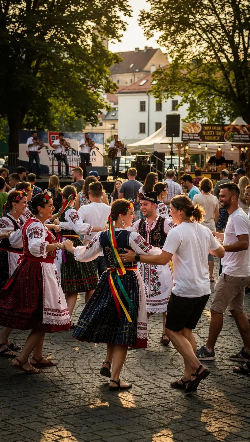 Picturesque hiking trail through lush green forests in the Slovak Paradise National Park.