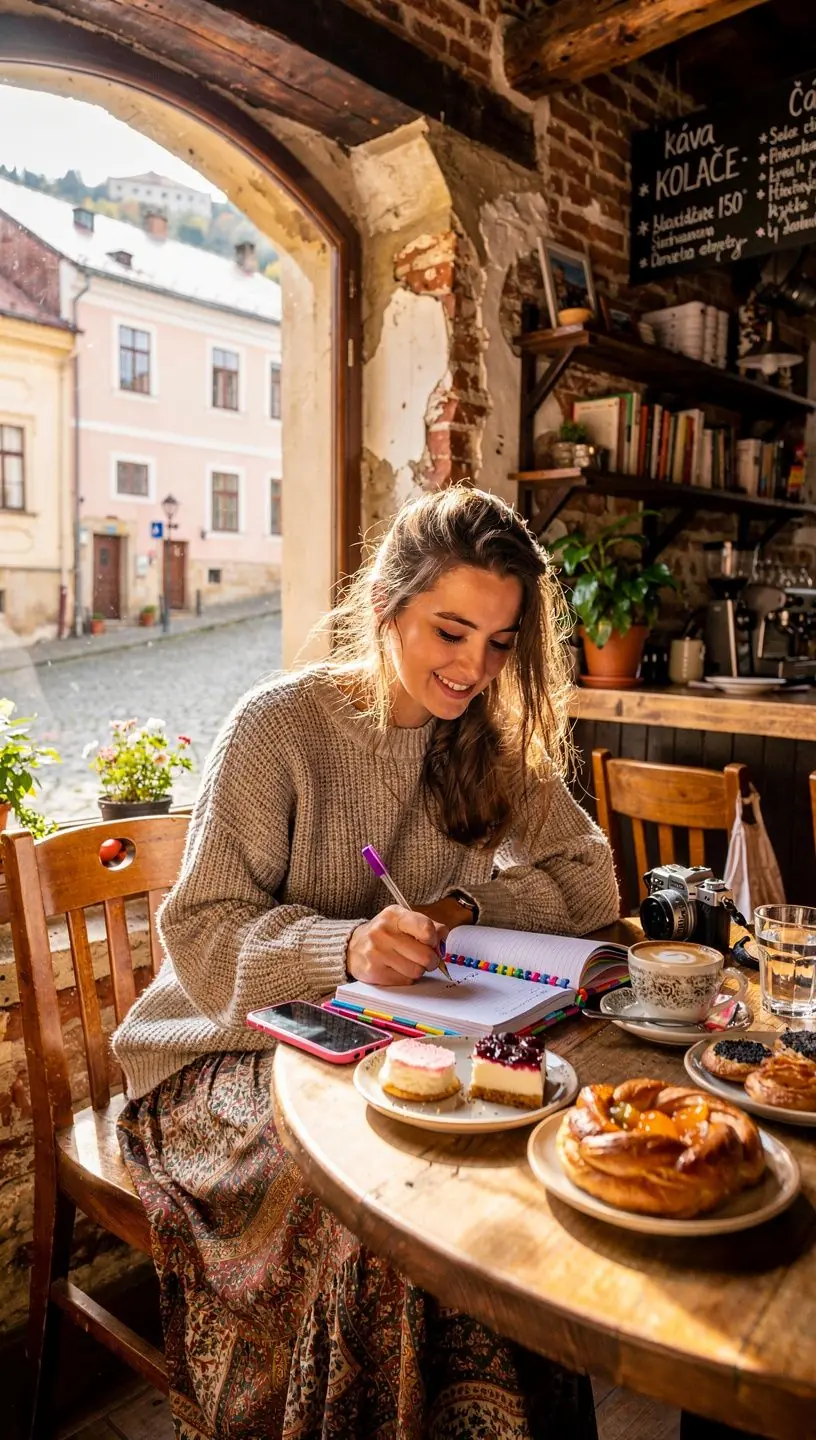 Historical castle perched on a hilltop surrounded by beautiful autumn foliage.